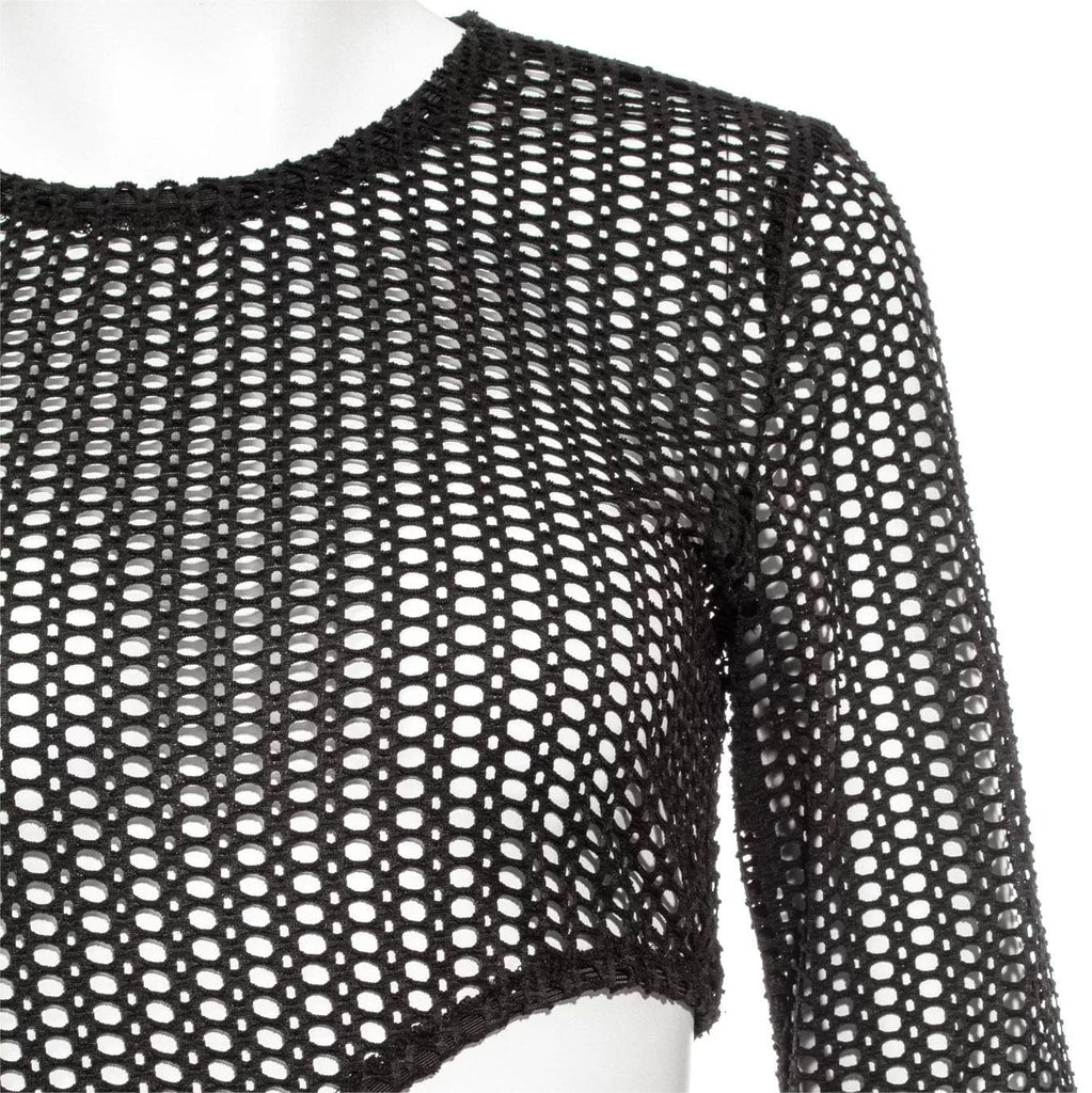 RNG Women's Punk Cutout Mesh Crop Top