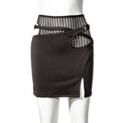 RNG Women's Punk Cutout Mesh Splice Skirt