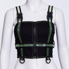 RNG Women's Punk Double Color Mesh Splice Vest Green