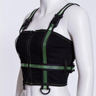 RNG Women's Punk Double Color Mesh Splice Vest Green