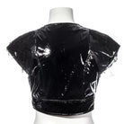 RNG Women's Punk Ripped Patent Leather Crop Top