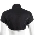 RNG Women's Punk Stand Collar Irregular Crop Top