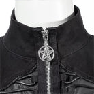 RNG Women's Punk Stand Collar Irregular Crop Top