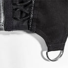 RNG Women's Punk Stand Collar Irregular Crop Top