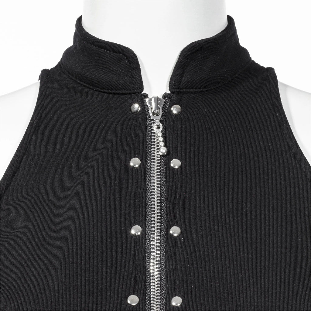 RNG Women's Punk Stand Collar Zipper Bustier