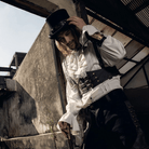 RQ-BL Men's Faux Leather Steampunk Body Harness