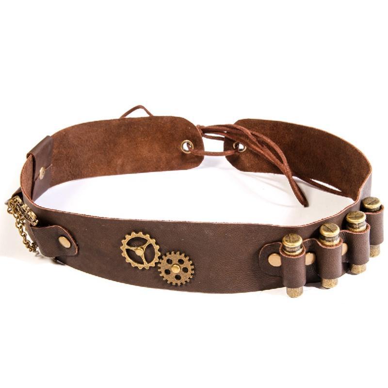 Men's Steampunk Bullet Leather HatWear