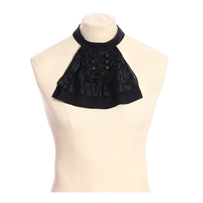 Men's Vintage Lace Sleeved Shirt With Detatchable Necktie