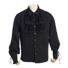 Men's Vintage Punk Shirt with Attached Jabot