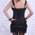 RQ-BL Short Frilled Steampunk Skirt