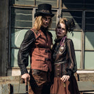 RQ-BL Steampunk Leather Accent Explorer Vest