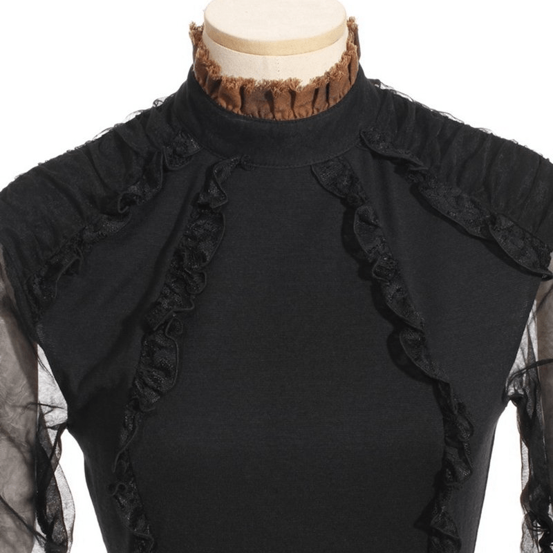 RQ-BL Steampunk Ruffled Shirt