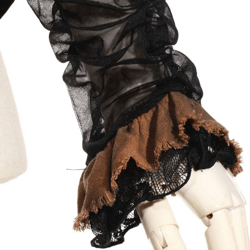 RQ-BL Steampunk Ruffled Shirt