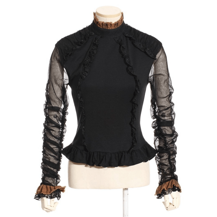 RQ-BL Steampunk Ruffled Shirt