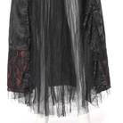 RQ-BL Women's Goth Multilayered Net Front Skirt