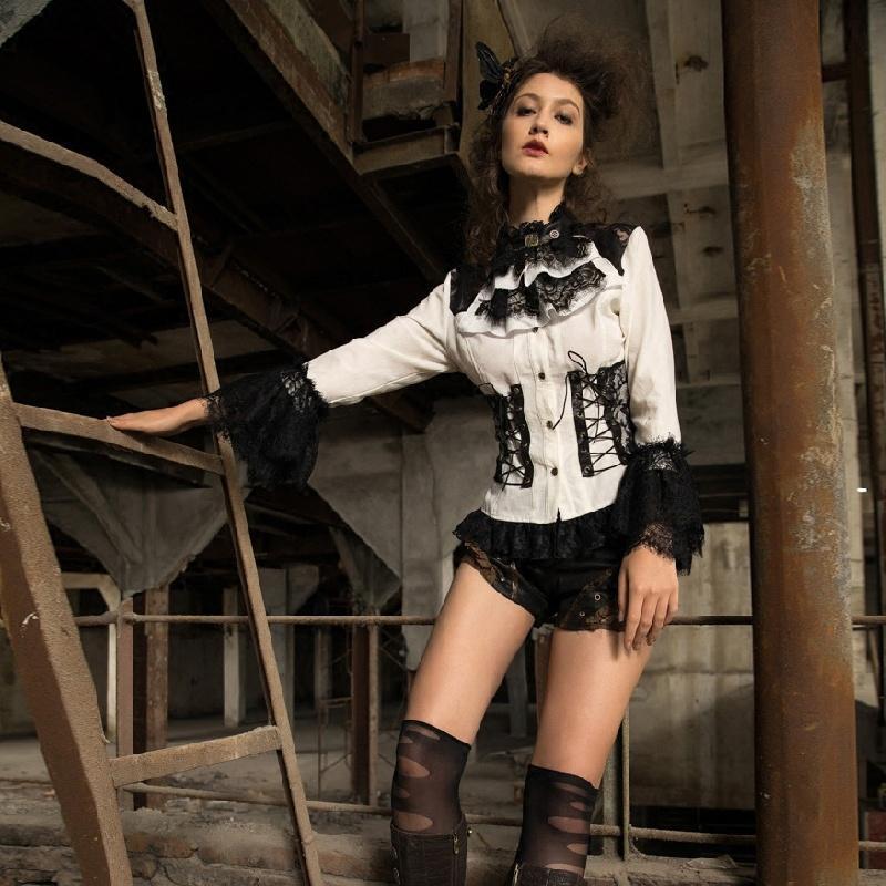 Women's Highly Detailed Steampunk Short Top
