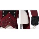 RQ-BL Women's Steampunk Faux Fur Splice Swallow-tailed Jacket