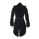 RQ-BL Women's Steampunk Faux Fur Splice Swallow-tailed Jacket