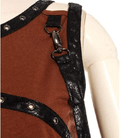 Women's SteamPunk Leather and Net Top