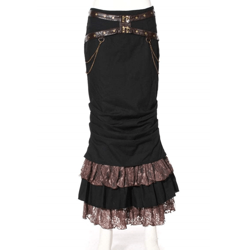 RQ-BL Women's Steampunk Mermaid Skirt