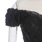 RQ-BL Women's Vintage Off shoulder Lace Short Top