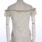 RQ-BL Women's Vintage Off shoulder Lace Short Top